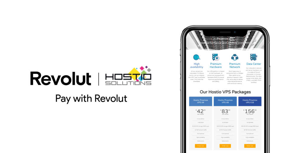 Pay with Revolut Hostio Solutions