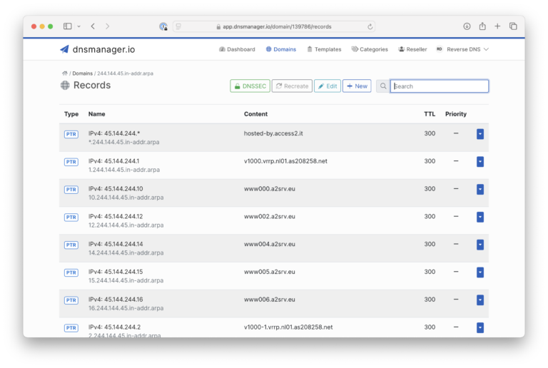 dns hosting rdns